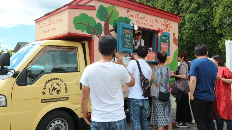 自然卵の焼きたてふわふわクレープ フロンティアフェスタ
