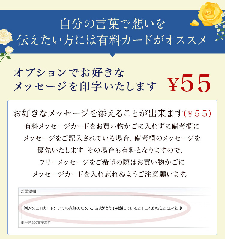 父の日ギフトオリジナルメッセージカード