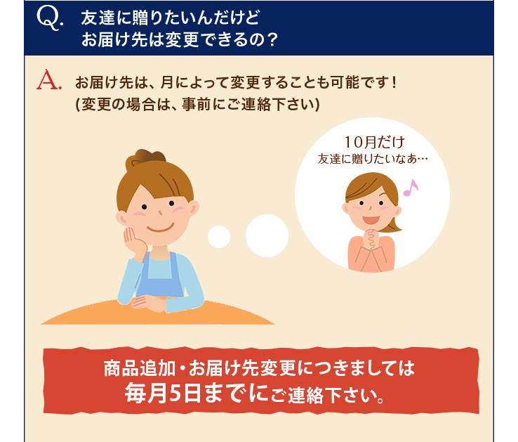贈り先変更可