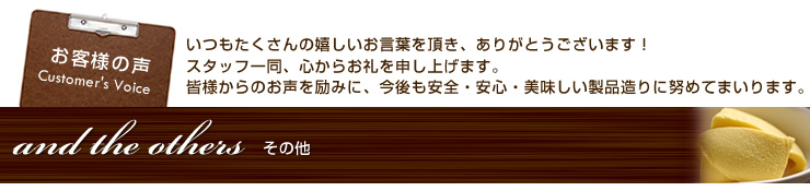 お客様よりいただいたお声をご紹介