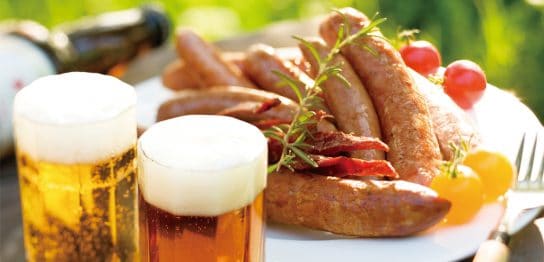 ビールとソーセージ