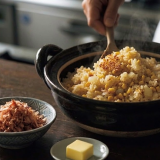 とうもろこしとベーコンの炊き込みご飯